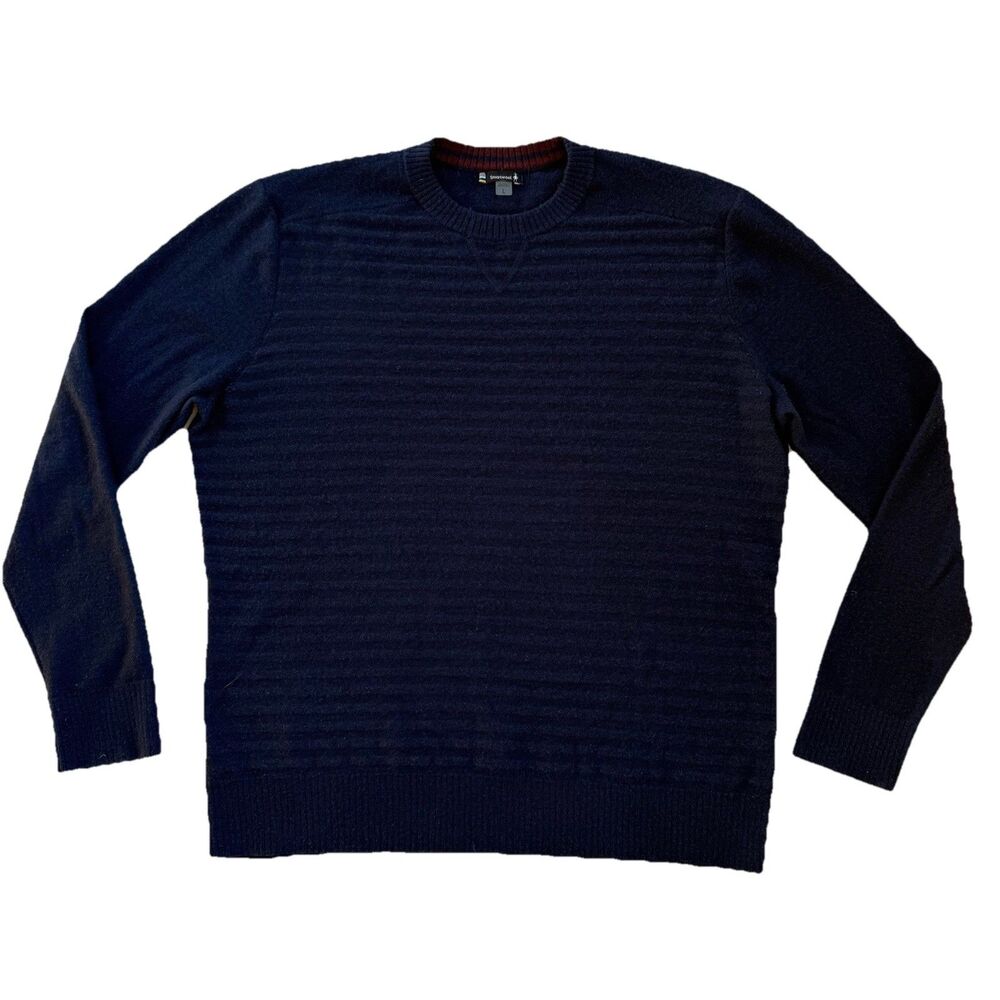 Smartwool Crew Neck Sweater Mens Size Large Blue Wool Blend Base Layer